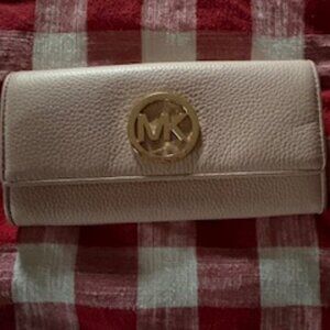 Michael Kors Fulton Flap Continental Leather Wallet (Blossom)
